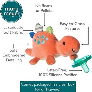 Mary Meyer soft dino Pacifier Plush